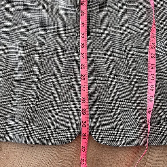 Vtg 90's Houndstooth Blazer Suit Jacket sz 42R - Black/White - Picture 8 of 11